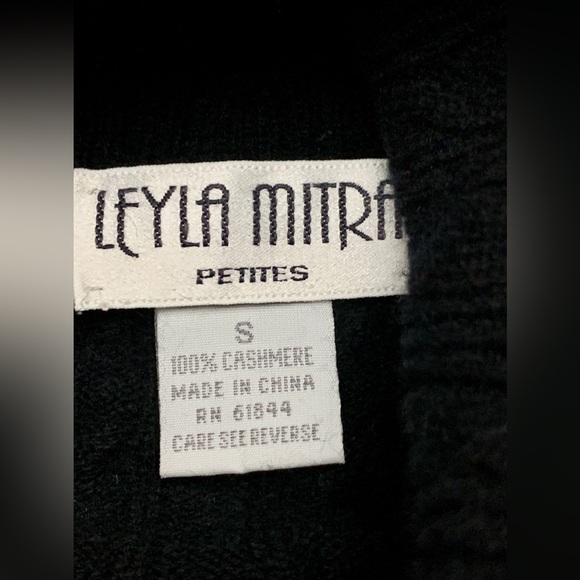 Women’s Small Petite Leyla Mitra 100% Cashmere Turtleneck Sweater - Picture 9 of 12